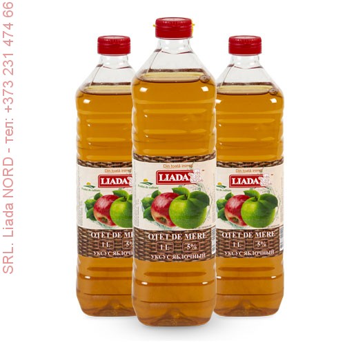 Уксус LIADA Яблочный пэт бутылка 1 литр / 5%