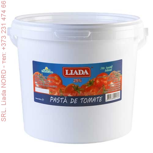Томат паста LIADA (pasta de tomate) ведро пластик 5 кг. / 25%
