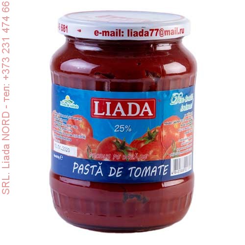 Томат паста LIADA (pasta de tomate) банка-стекло 700 гр. / 25%